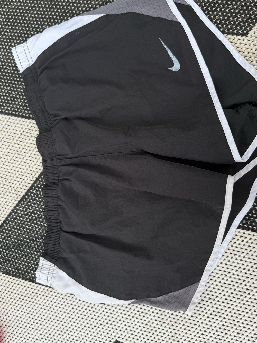 Nike Black Athletic Shorts with White Trim